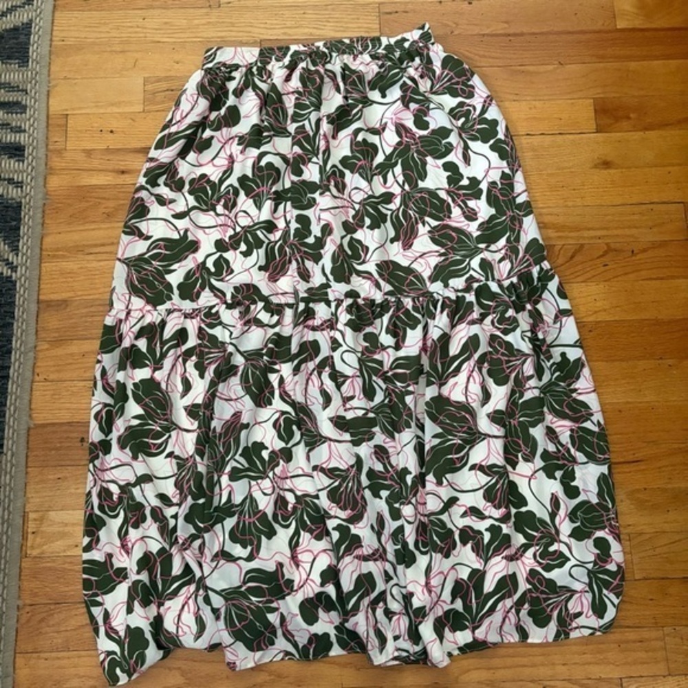 Parker Leaf Print MIDI Skirt Size 4